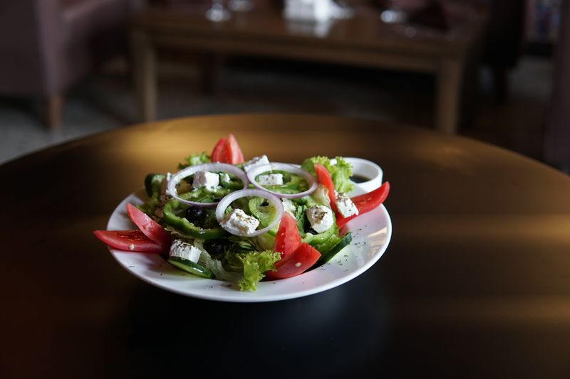 Greek salad with feta cheese