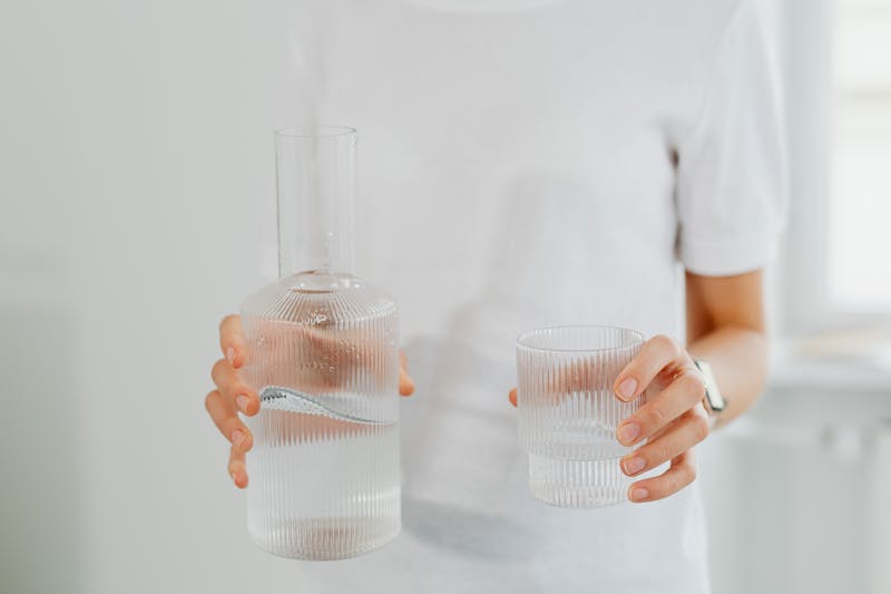 Bottled water from Pizza inn